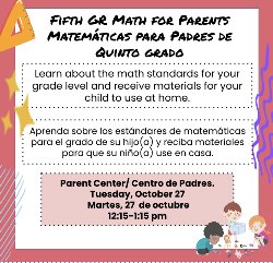 5th grade Math workshop